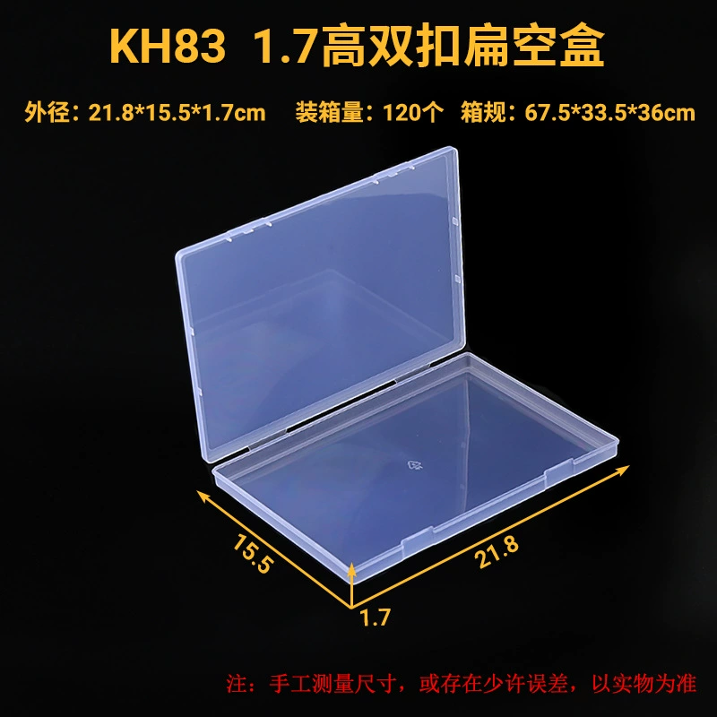 Transparent plastic storage box, square organizer, snap‑lock manicure sponge box, assorted sizes