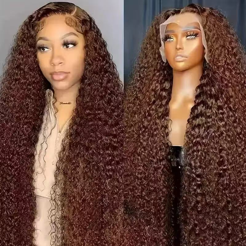 Pelucas transfronterizas de fibra sintética de cabello de Hunan, estilo europeo y americano, con encaje frontal, cabello rizado, pelucas rizadas pequeñas africanas, micro rizadas image 10