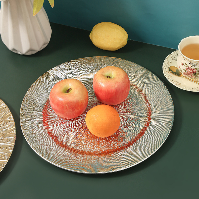 Plato de estilo retro europeo de material PP plato de plástico de bodas plato de fruta de hotel plato de bodas decoración