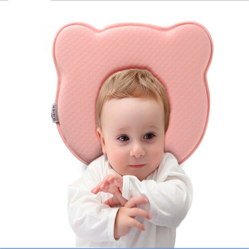 Cross-border velvet baby pillow 0-1 year old newborn shaping pillow children's anti-tilt head correction pillow