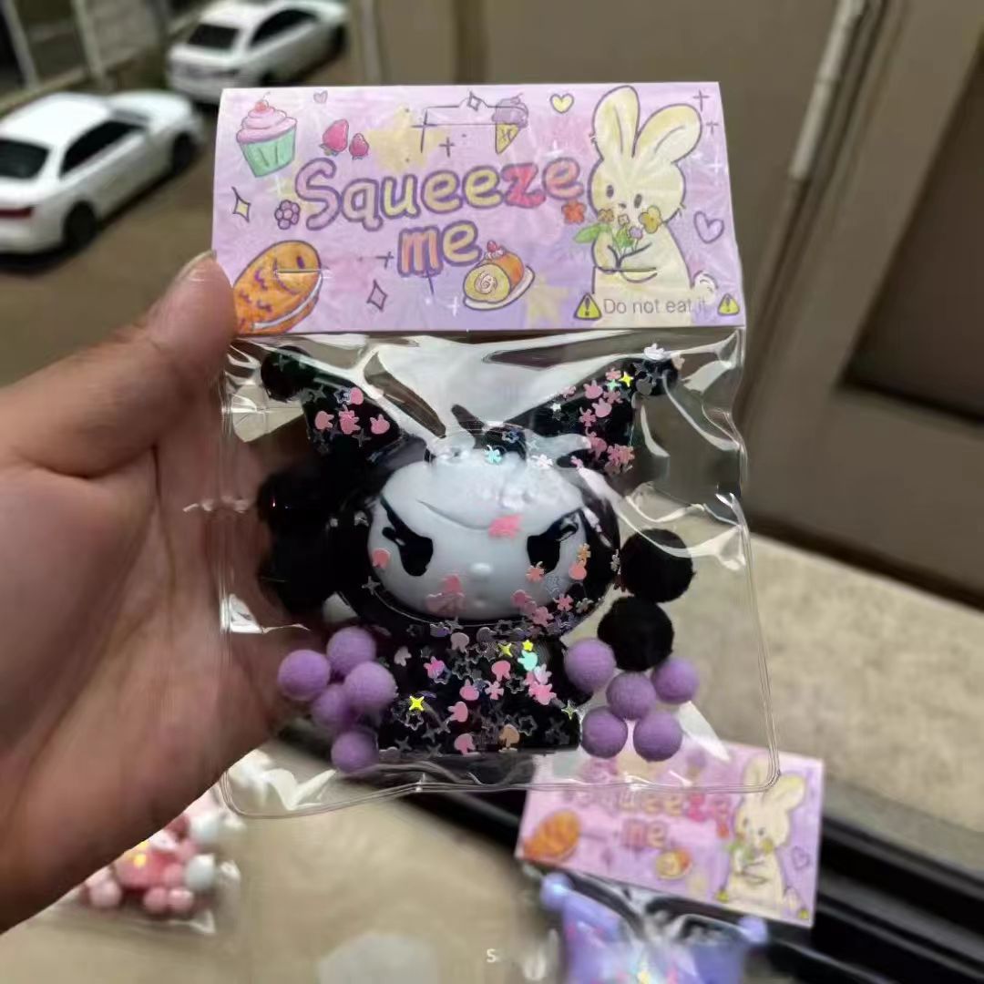 Sanrio Kuromi Squeezable Stress Relief Toy with a Slime-like Texture, High-Value Creative Silicone Cat Paw Squeezable Toy (Wholesale)