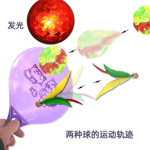 English teaching teaching aids, suction cup ball, sticky ball, flashing suction cup, sticky ball, cricket ball, badminton, floor stall goods