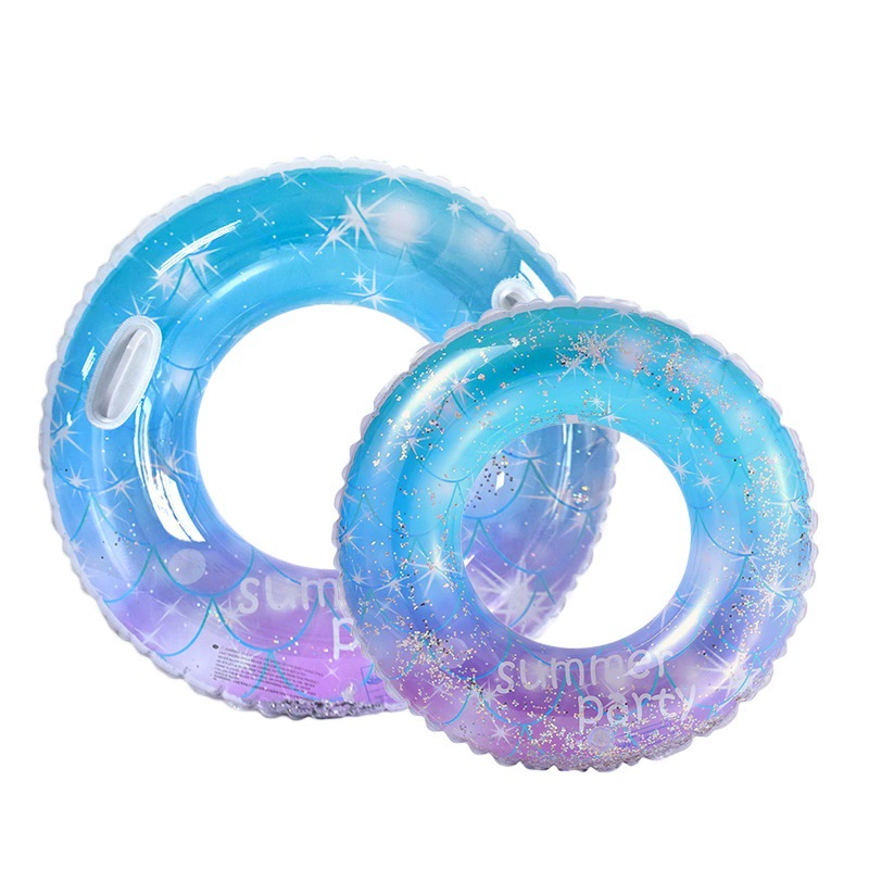 В наличии трансграничные утолщенные Чистые Красные Блестки звезда плавательное кольцо взрослое ПВХ плавательное кольцо подмышка круг оптом