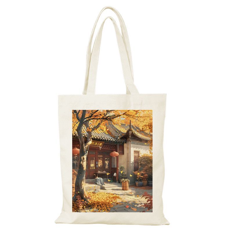 Bolsa de lienzo de Beijing, bolsa de lienzo de la ciudad, bolsas de lienzo para dibujar, bolsas de compras ecológicas de gran capacidad personalizadas