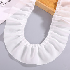 7cm白色單層褶皺雪紡花邊手工diy洛麗塔裙邊窗簾打折花邊輔料批發