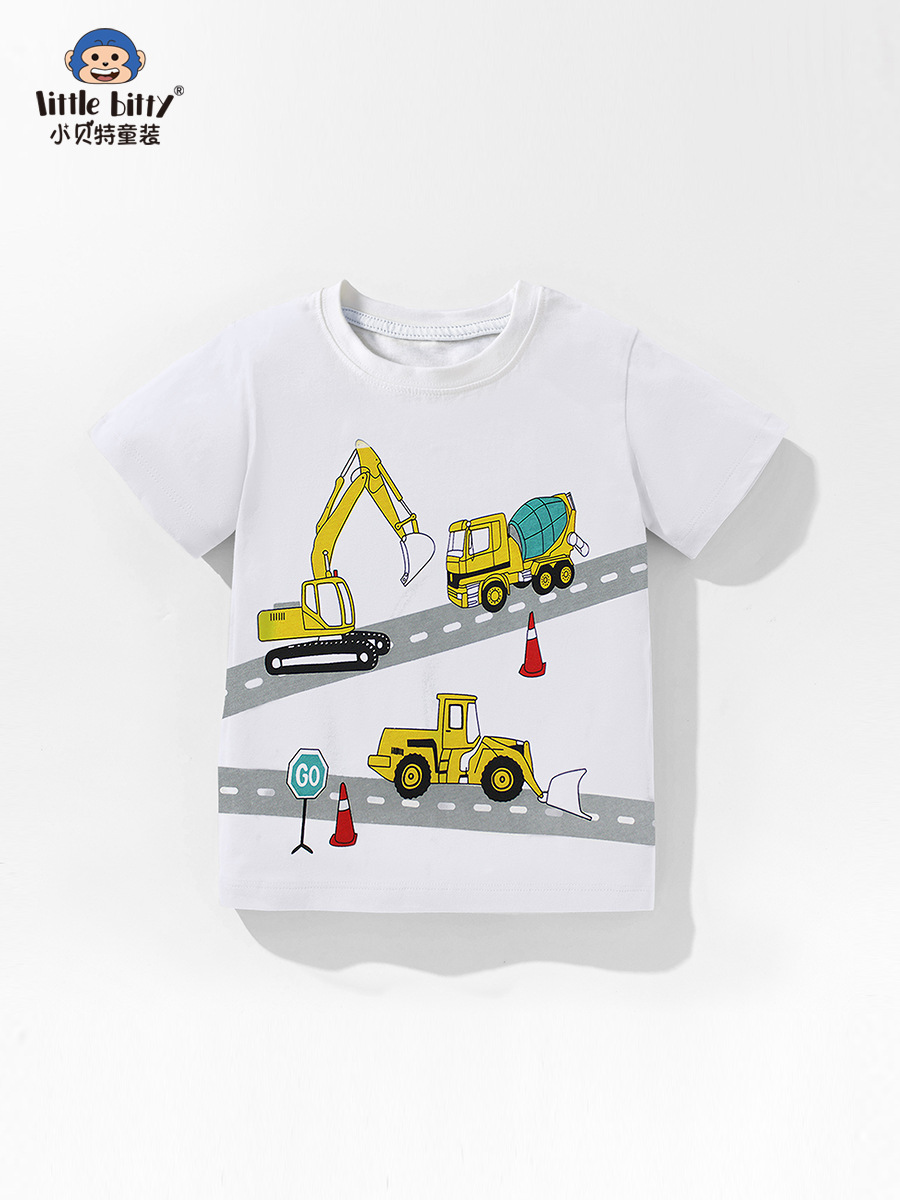 Children's Short-Sleeved T-Shirt Pure Cotton Boys Summer T-Shirt Summer Kidsren's Clothing 2025 Boys' Tops Boys Summer T-Shirt