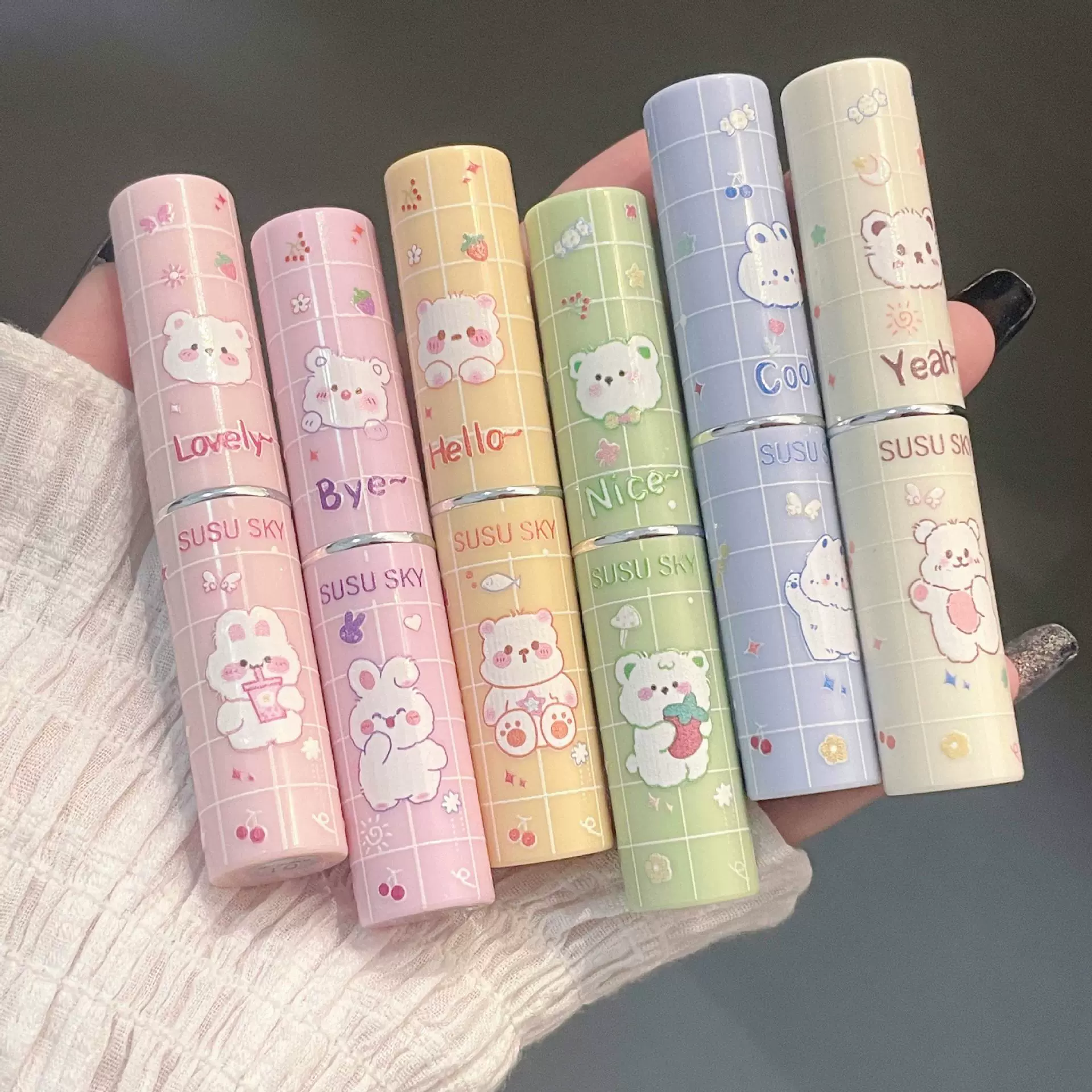 SUSU SKY萌宠乐园润唇膏保湿滋润显气色唇蜜嘟嘟唇有色口红唇膏