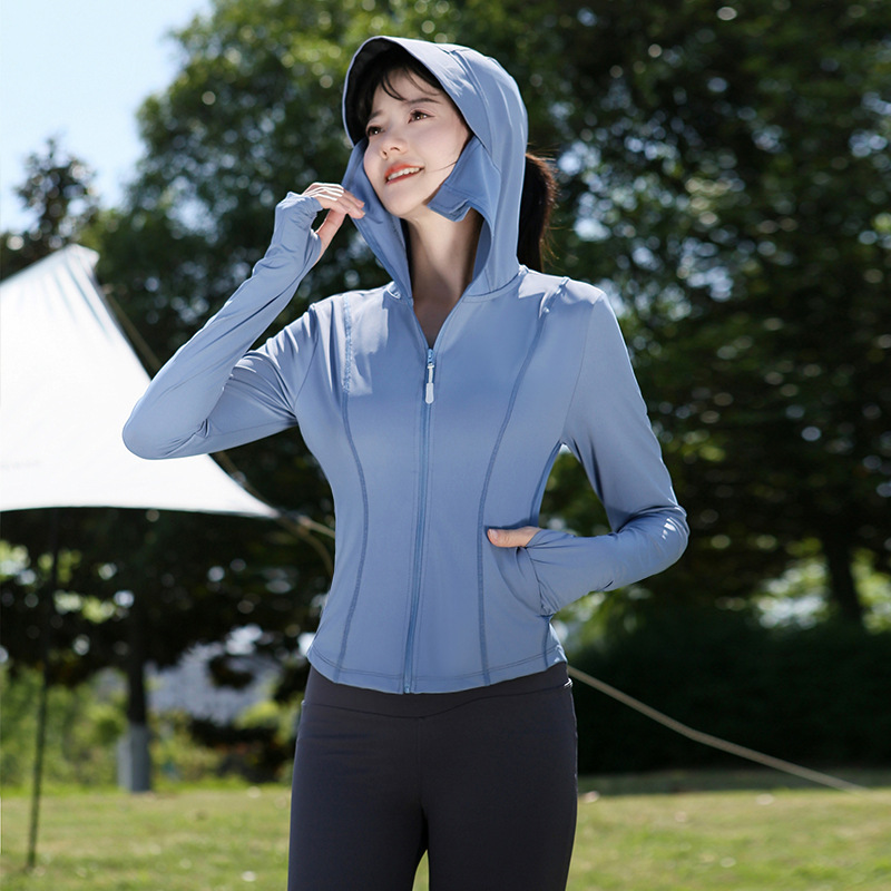 Moxun ロマンチックなスリム日焼け防止服女性のための夏 2025 新しいスタイル小さなウエストアイスシルクタイトなショート日焼け防止服ジャケット|undefined