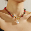 Brand organic necklace, summer pendant, accessory, suitable for import, European style, boho style