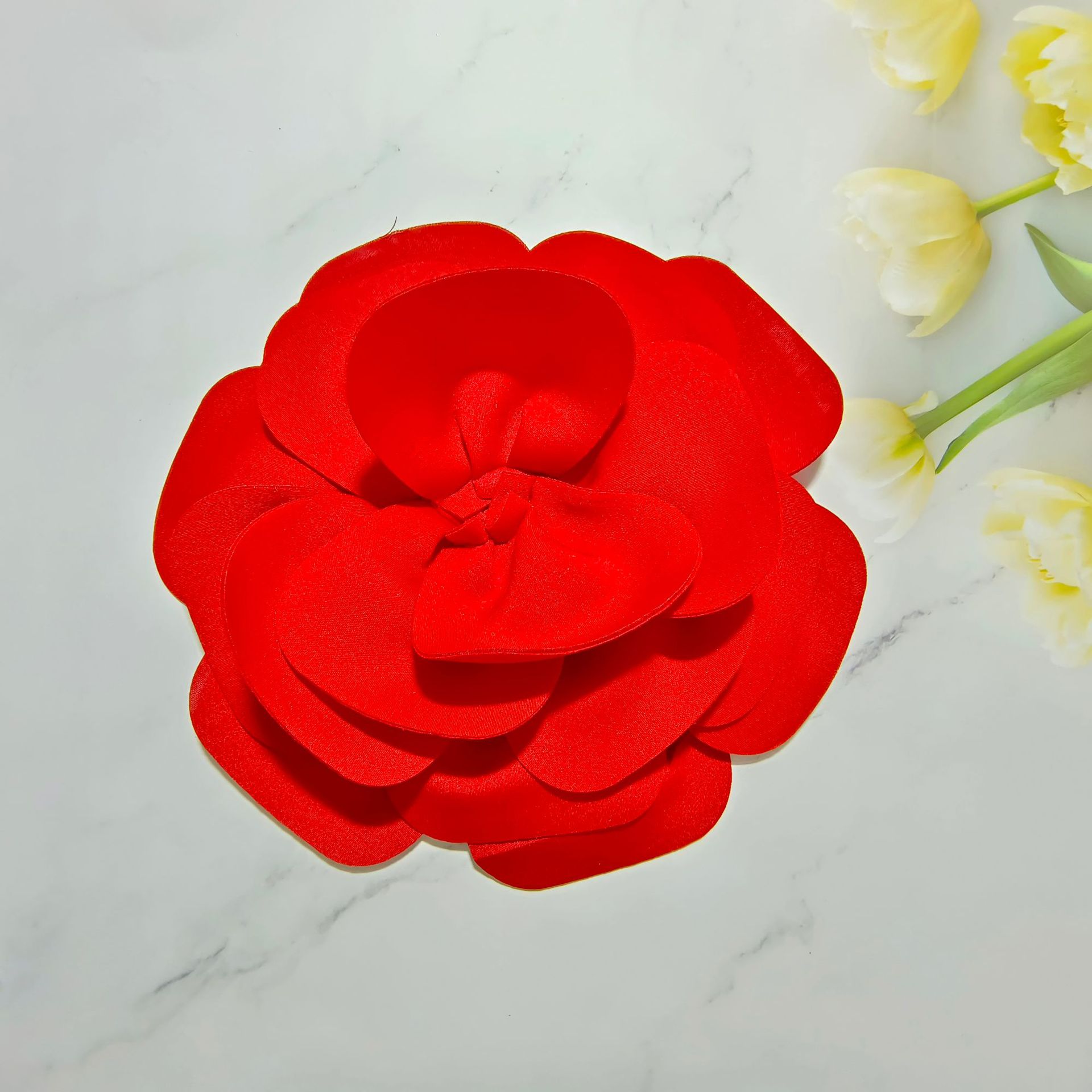 28cm 입체 꽃 레드