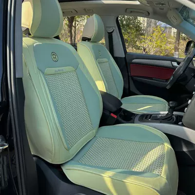 silk breathable car seat cover – Universal seat cover - apple-green-standard-edition-five-seat-universal-cushion