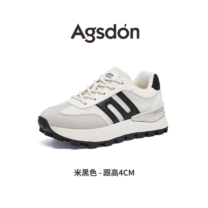 Augu Lion Dengde zapatos de entrenamiento para mujeres 2026 primavera nuevo muffin casuales zapatos de suela gruesa zapatos de skate estudiantes