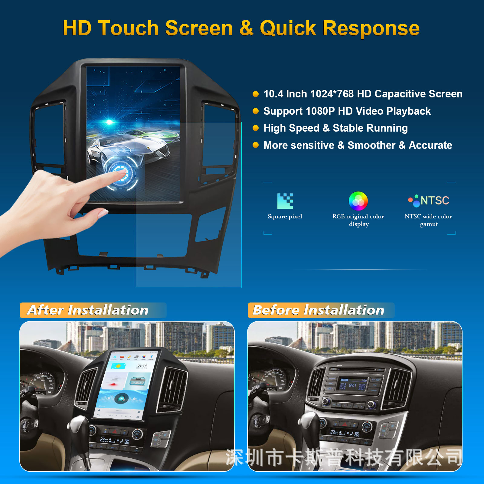 Fits Hyundai H1 2016- Car Audio Smart Navigation Car GPS Android Navigation