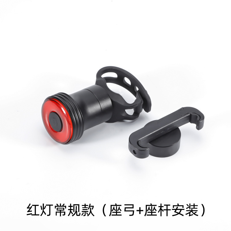 Bicicleta transfronteriza inteligente freno luz trasera inducción bicicleta de montaña luz USB carga carretera bicicleta noche montar luz trasera montar