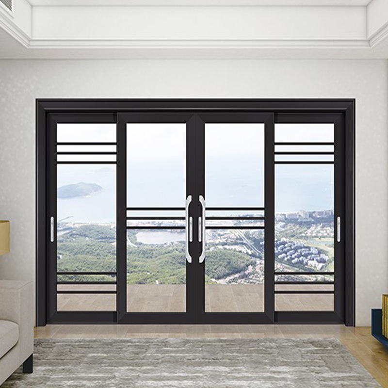 Foshan Balcony Kitchen Sliding Door Bedroom Bathroom Partition Glass Door Aluminum Alloy Door Soundproof Sliding Door Tempered Glass