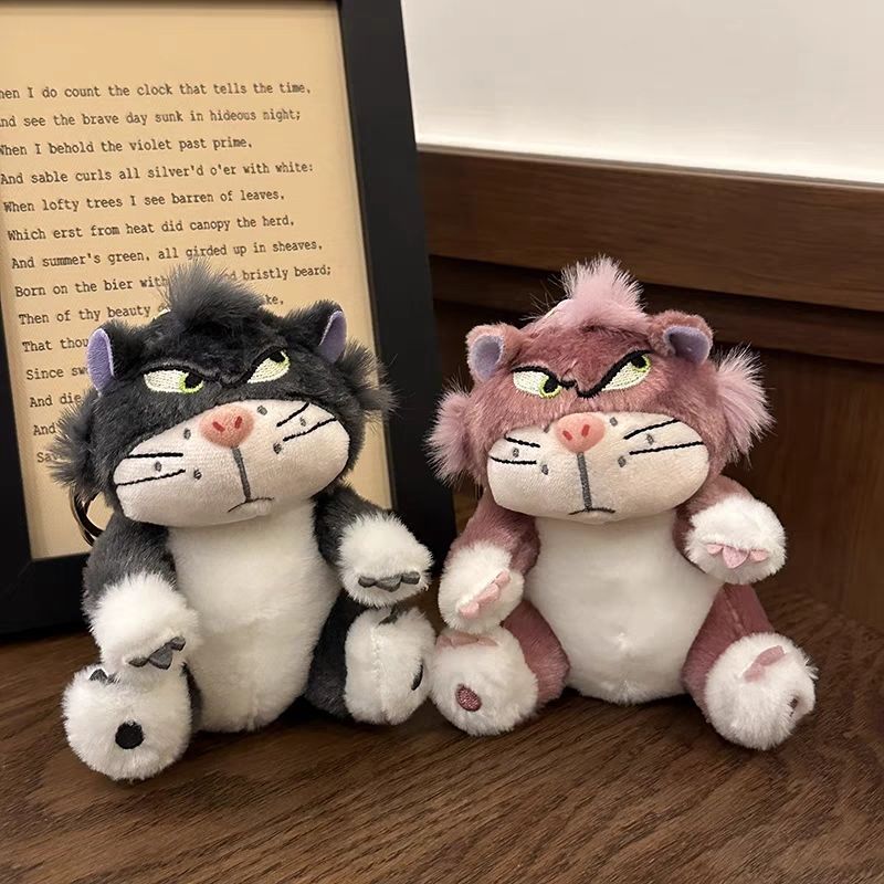 Tiktok Trending Lucifer Cute Plush Toy Quirky Pendant Cat Doll Keychain Stuffed Toy Gift