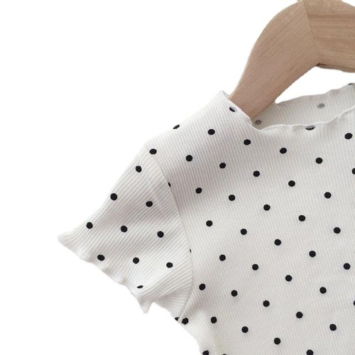 Children's air-conditioned clothing set home baby short-sleeved pajamas summer new style girls can wear T-shirt two-piece set trendy