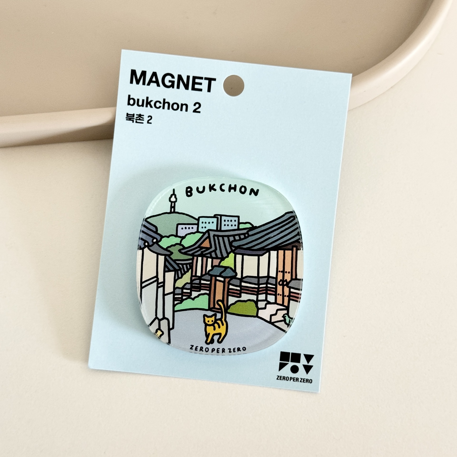 Corea del Sur zeroperzero familia ilustración de padres e hijos pegatinas de refrigerador acrílico imán magnético pegatinas de fotos