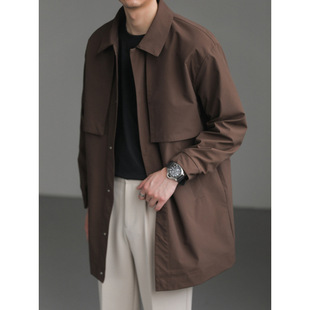 [1218 people praise] high-end Korean version of loose long trench coat men's 2025 spring and autumn jacket trend rest