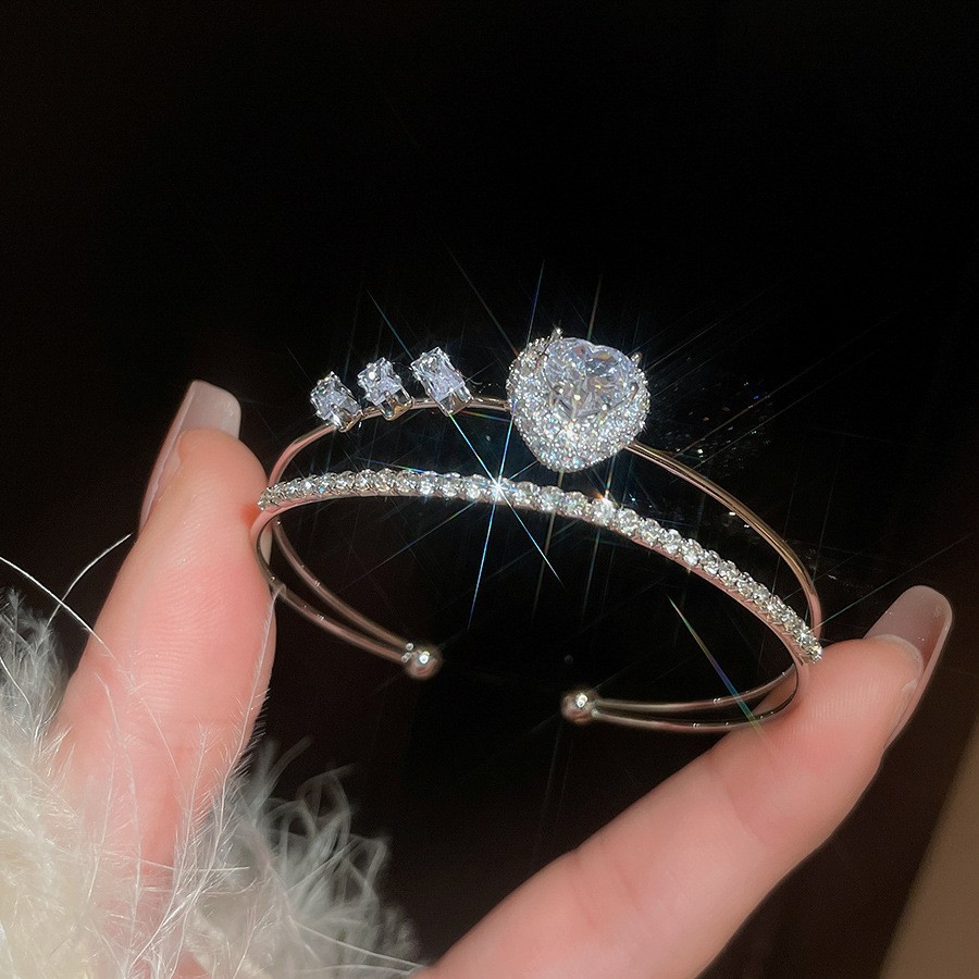 Pulsera elástica de diamantes de múltiples capas con perla artificial ins pulsera de moda exquisita pulsera de alta gama hermosa transfronteriza