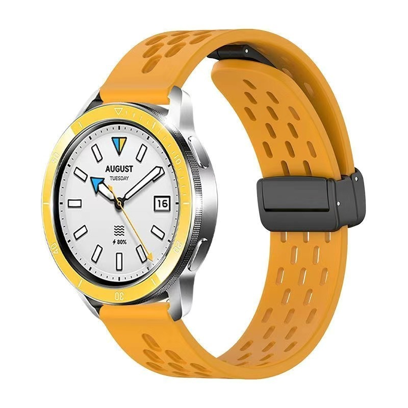 适用小米watchS3手表磁吸折叠扣表带S2color透气s1Pro硅胶46/42mm|undefined