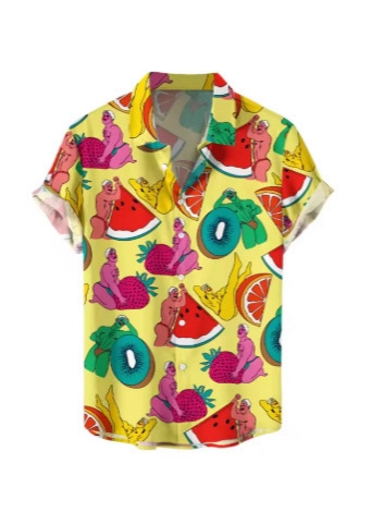 2026 Funny Hawaiian Shirt with 3D Print for Men Button Down Collared Shirt 2026 Funny Hawaiian Shirt with 3D Print for Men Button Down Collared Shirt