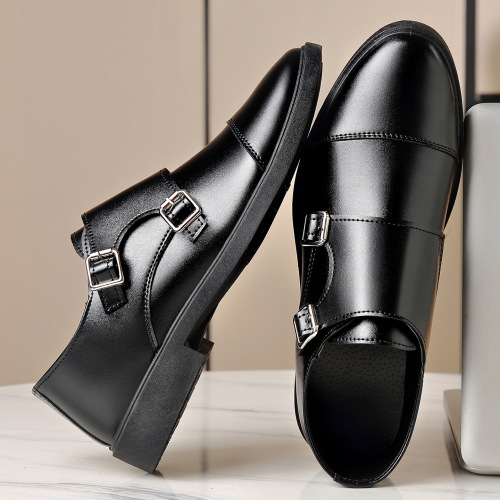 Factory temu metal cross-border Southeast Asian men's high-end leather shoes men's business formal casual leather shoes England groom
