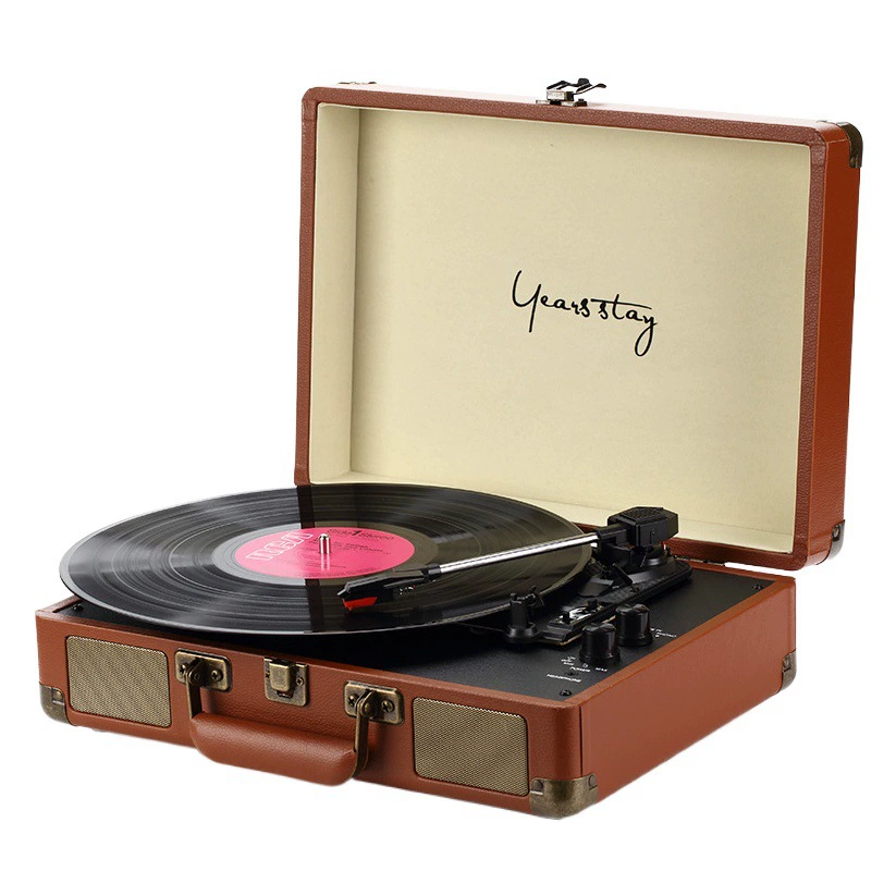 Спот трансграничный портативный мини-граммофон настольный виниловый проигрыватель портативный беспроводной Bluetooth аудио проигрыватель