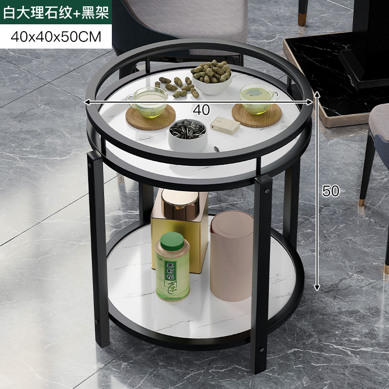 Mesa de Mahjong mesa lateral estante de té de doble capa redonda sala de ajedrez dedicado Cenicero mesa de té Mahjong mesa lateral pequeña mesa de té
