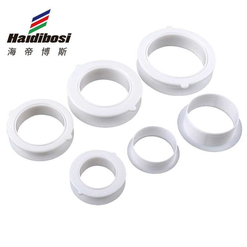 Cabinet plastic drain O-shaped single-sided white drain ring drain pipe sleeve double-layer drain vent