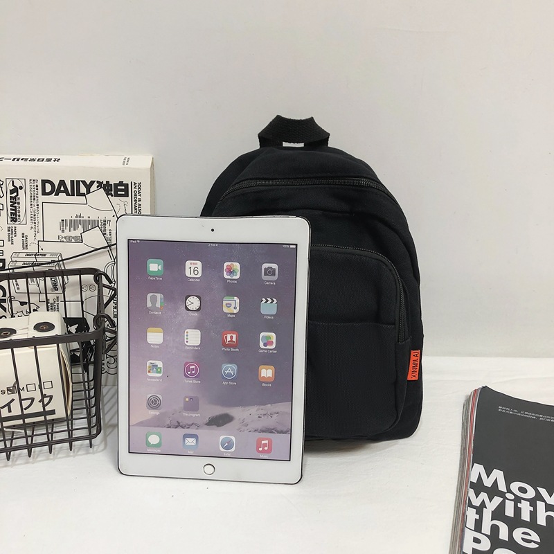 Mochila escolar japonesa ins femenino 2022 nueva mochila de lona lavada simple