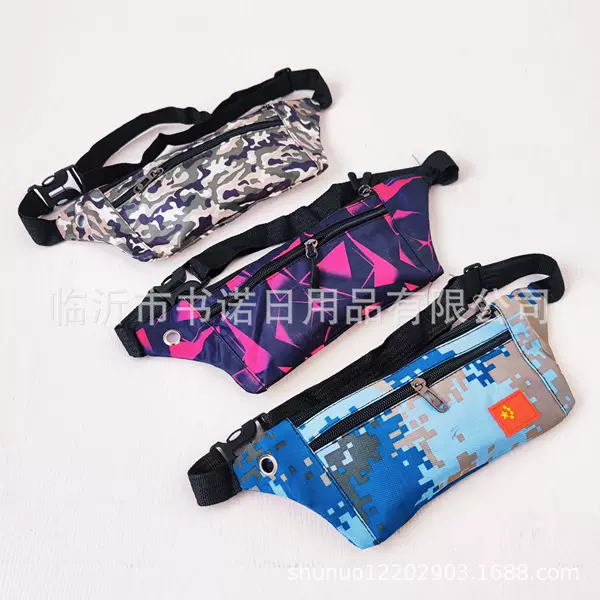 Outdoor sports waist bag five yuan shop diagonal mobile phone bag men's and women's cash register bag large capacity canvas coin purse wholesale