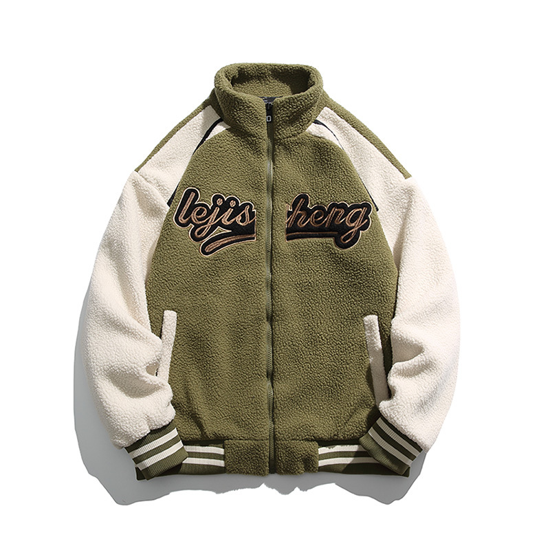 Men's Clothing Lambswool jacket for men in autumn and winter this year's new polar fleece thickened granular fleece fur jacket for men_voghion.com