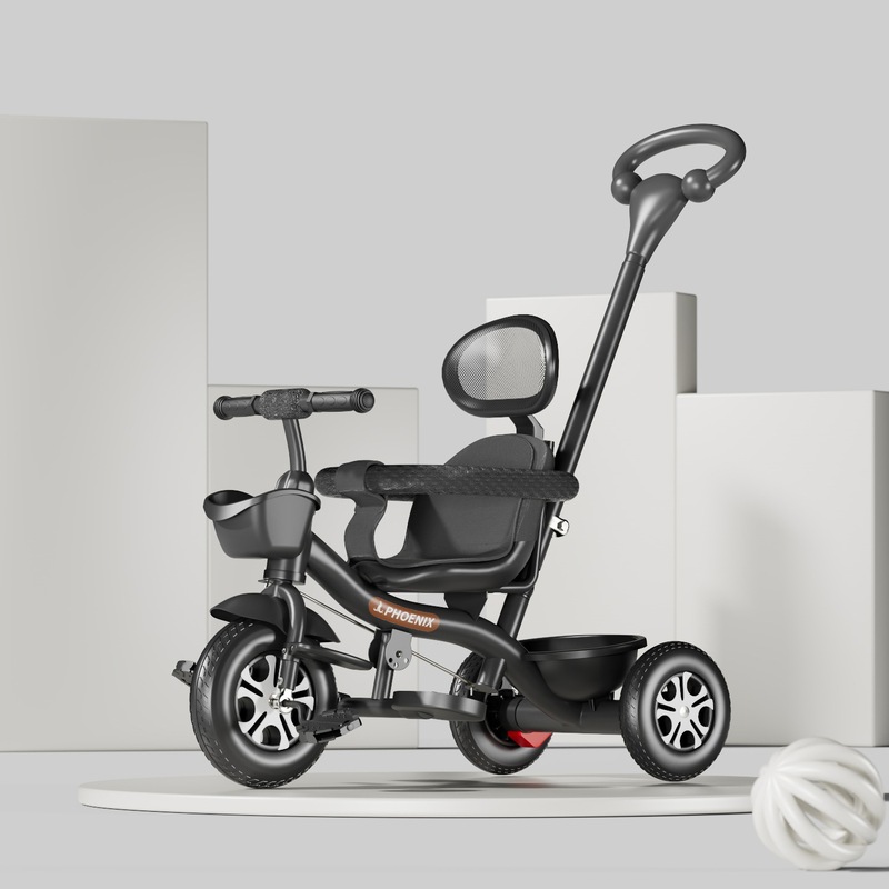 現物卸売り鳳凰子供三輪車1-3-2-6歳の手で自転車を押します。|undefined
