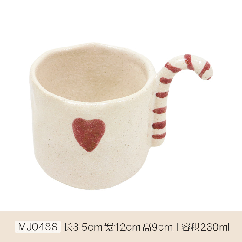 Meijiahui mano cerámica taza de café y plato conjunto retro encantador dibujos animados italiano taza de latte taza de leche