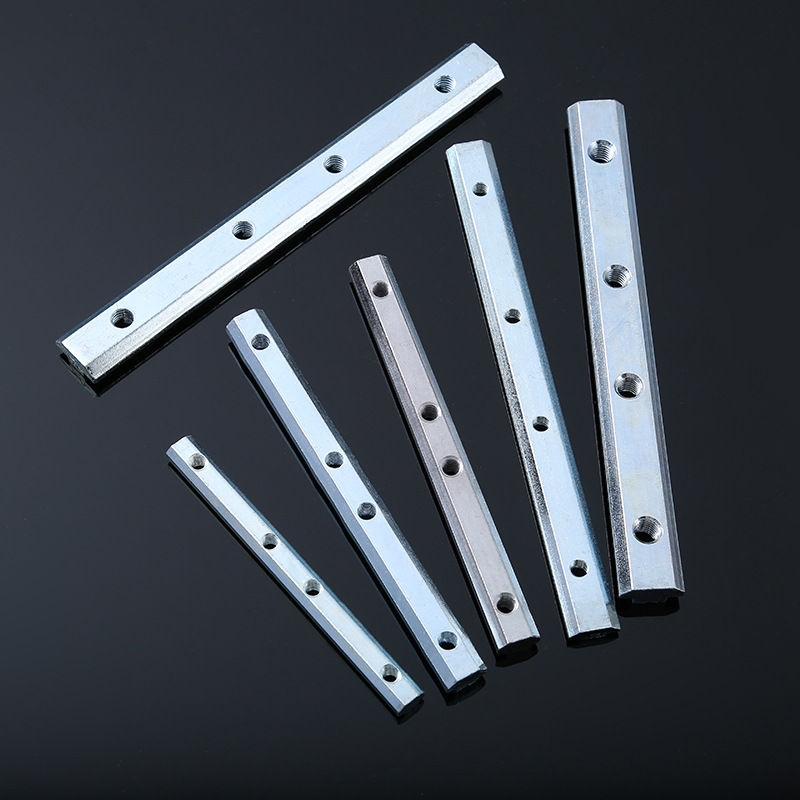 Conector de perfil de aluminio con acoplamiento de riel de ranura incorporado, estándar europeo de guía de riel de guía, hardware al por mayor