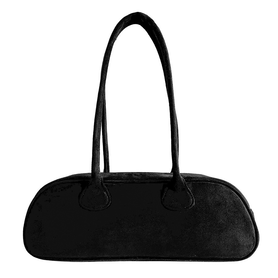 Cross-Border Baguette Underarm Bag For Women Fashion Retro Suede Niche Luxury Suede Handbag Shoulder Bag - Thumbnail 5