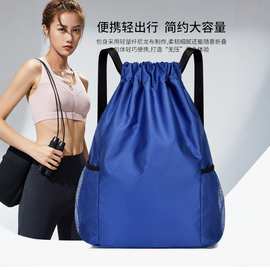 可logo足球运动包双肩束口袋游泳包简便背包抽绳包篮球包游泳装备