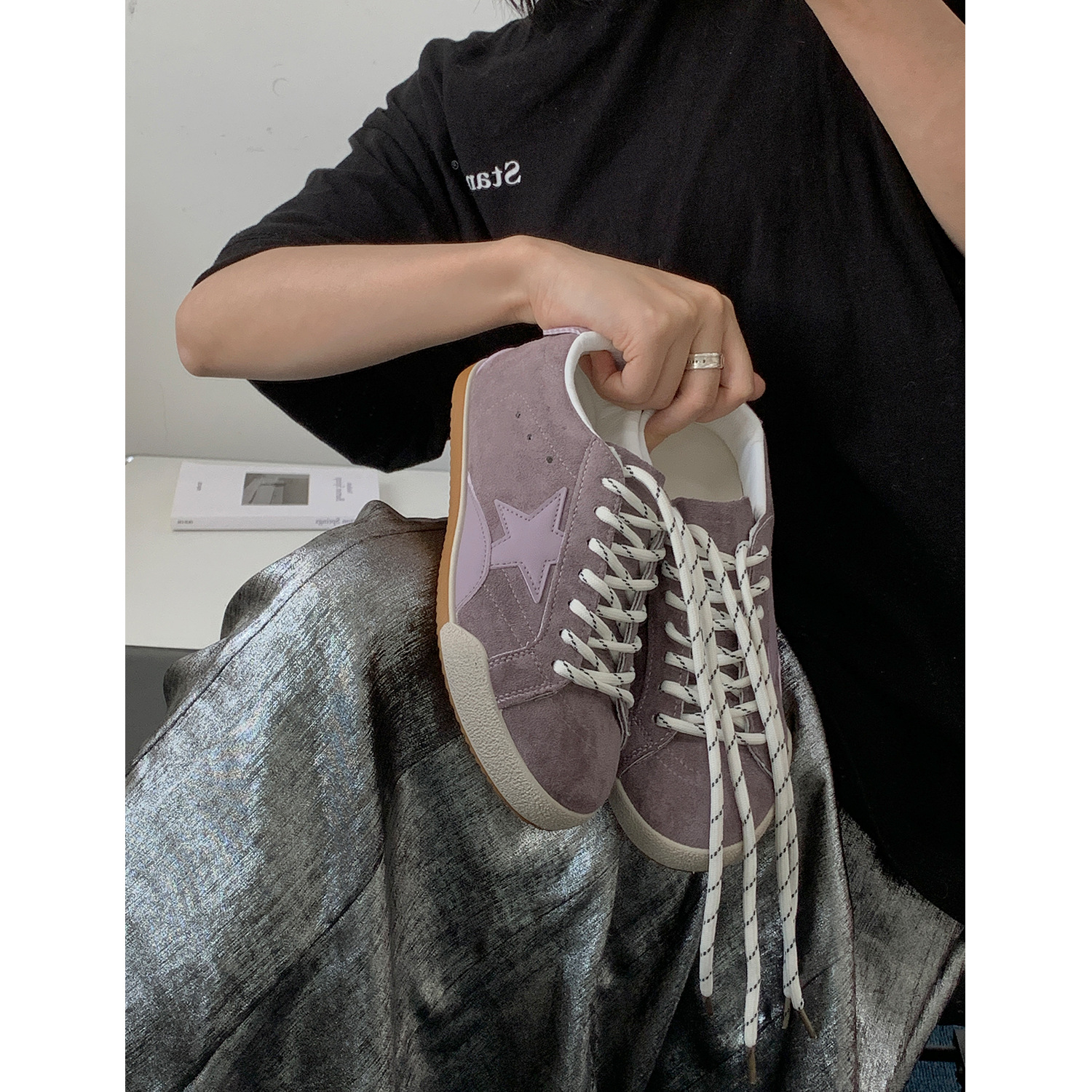 New Hot Sale 2025 Autum New Versatile Soft-Soled Star Sports and Casual Shoes Women's Sneakers Mis-1088