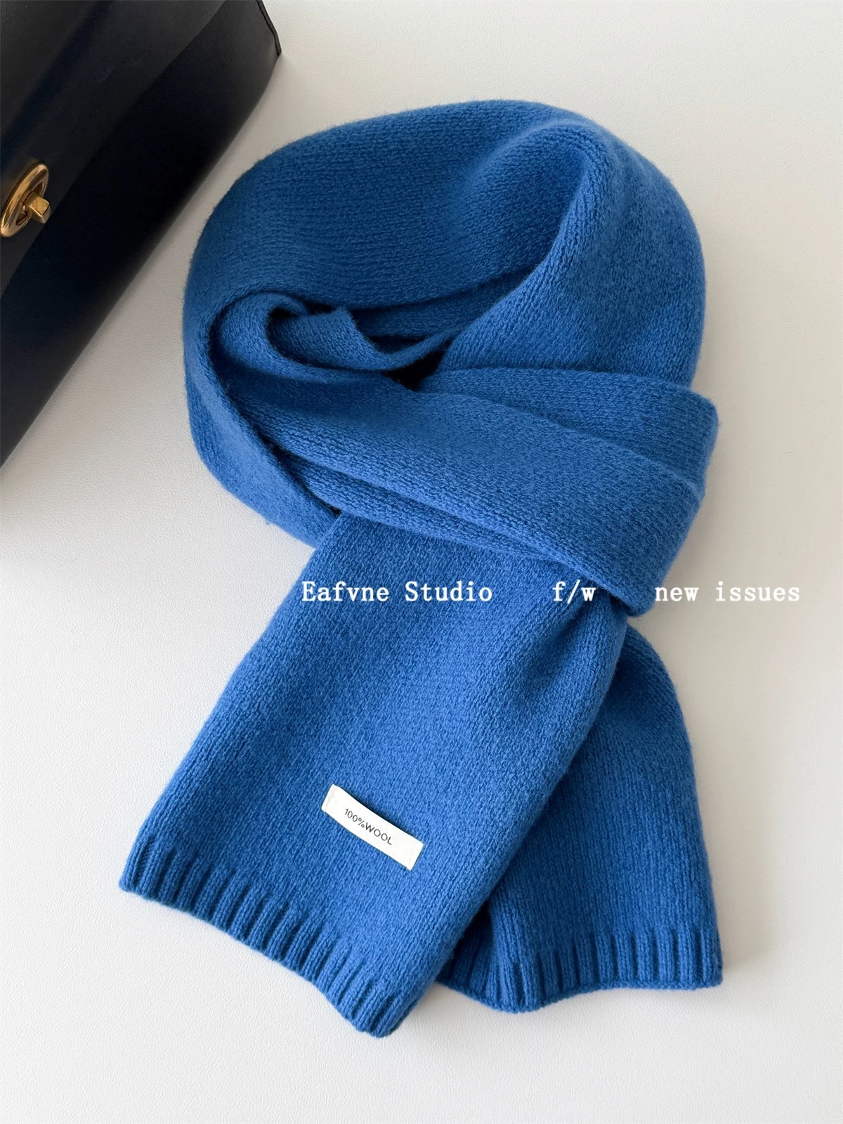 High quality pure wool-sapphire blue