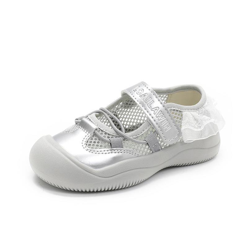 Sandalias para niñas 2025 verano nuevo estilo Mary Jane zapatos de red individuales transpirables para niños zapatos deportivos para niñas zapatos de princesa de estilo occidental image 6
