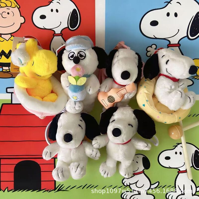 Authentic Snoopy Peanuts Home Diary Series Plush Pendant Snoopy Doll Toy Bag Charm