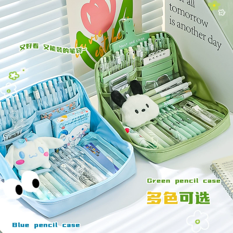Pencil Case, Capacious 12-Layer Organizer, Panda Design, Large Capacity for School