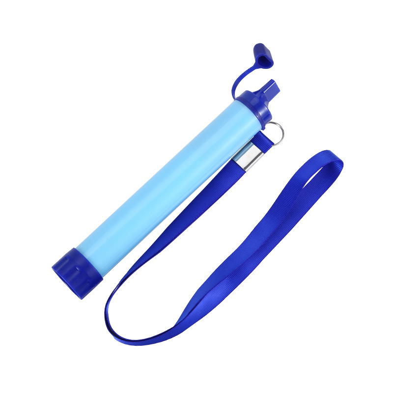 Fábrica al aire libre purificación de agua boca succión paja Filtro de purificación de agua portátil paja supervivencia al aire libre ultrafiltración purificador de agua