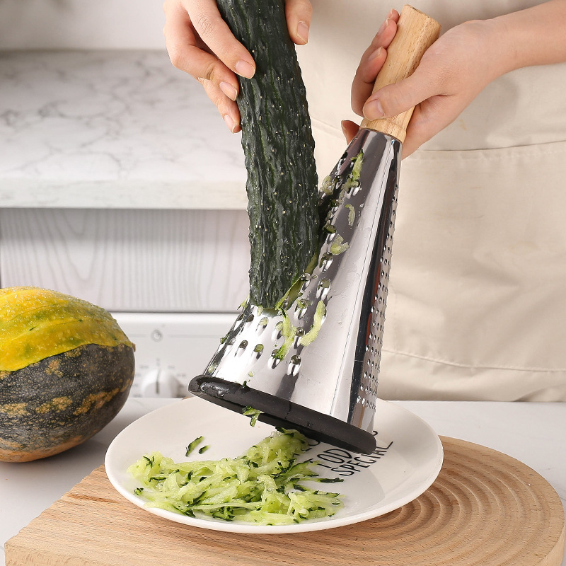 新しいステンレス鋼円錐型プレーナー垂直三面チーズチーズおろし器おろし器果物と野菜ガーリックプレーナー|undefined