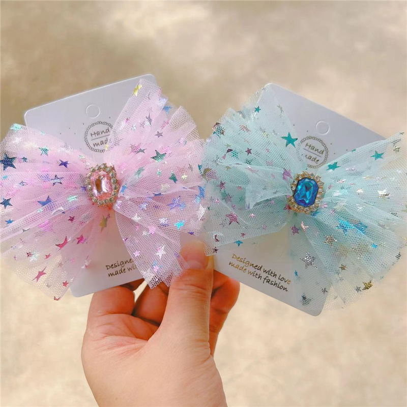 Sweet Bow Knot Gauze Hair Clip display picture 1