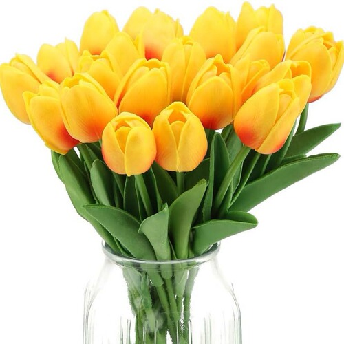 PU mini tulips artificial flowers European style wedding home decoration props artificial plants cross-border wholesale