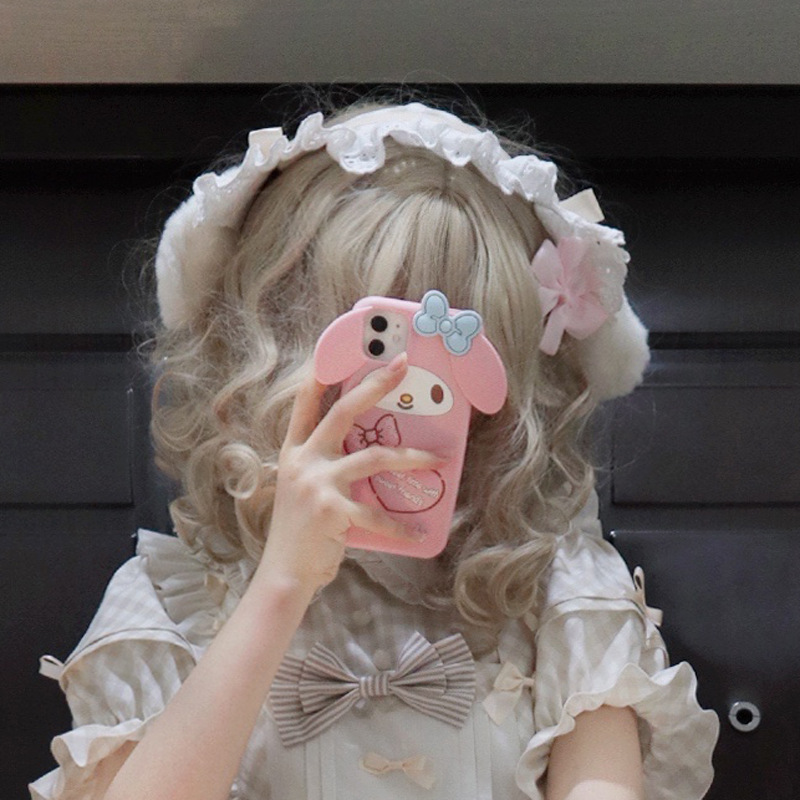 Lolita tocado KC japonés lindo encaje fino encaje diario Lolita arco clip de pelo banda