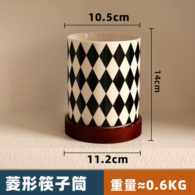 【超有质感】筷子筒陶瓷筷子架家用厨房沥水收纳置物架筷盒可淋水|undefined
