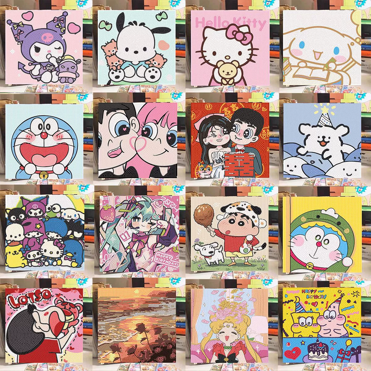 Детская алмазная роспись ручной работы diy каменная кладка мультфильм алмазная наклейка спальня декоративная роспись оптом прыгающий рамка